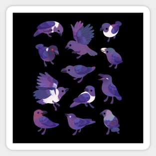 Happy crows Sticker